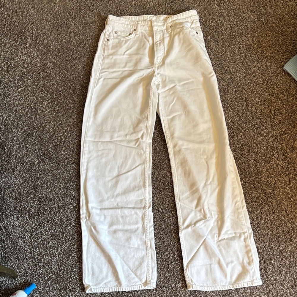 White Rag and Bone logan mid rise Women's wide-Leg Jeans